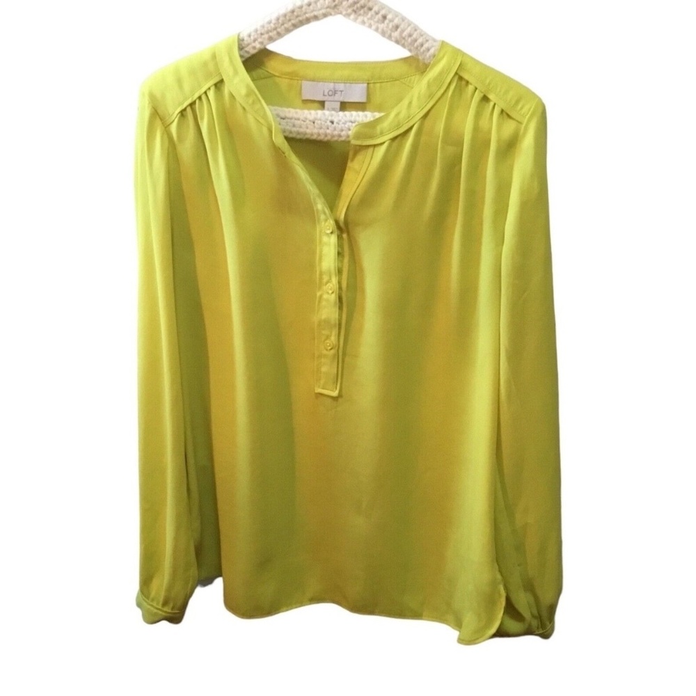 Loft women’s blouse, size small, long sleeved, yellow